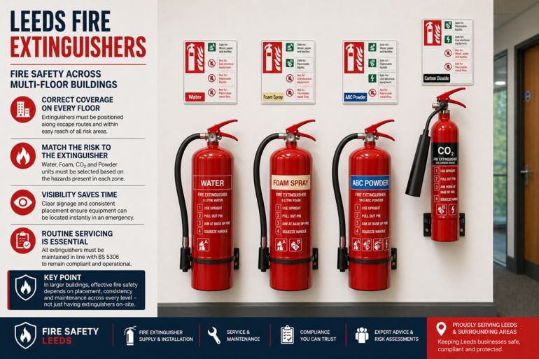 Leeds Fire Extinguishers Multi-Floor Commercial: Managing Fire Safety Across Large Buildings