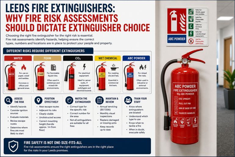Leeds Fire Extinguishers: Why Fire Risk Assessments Should Dictate Extinguisher Choice